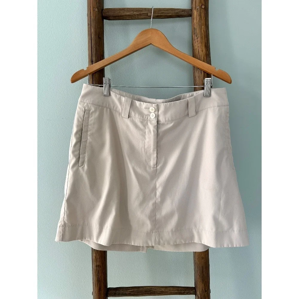 Nike Golf Tour Performance Dri-FIT Skort Athletic Skirt Beige Size 10 - Picture 1 of 3